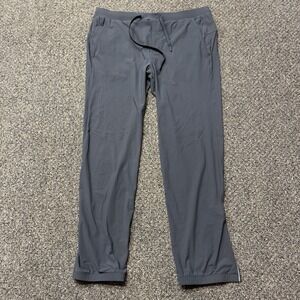 Peter Manning Pants Mens 32x27 Gray Track Joggers Elastic Waist Zip Ankle Pocket